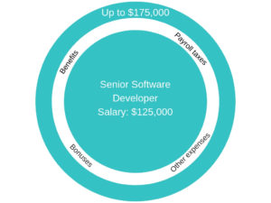 Software developer true employee cost image